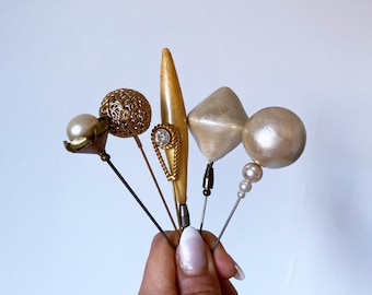 Victorian Antique Long Hat Pin w Prong Set Rhinestones s-l400.jpg main image 3