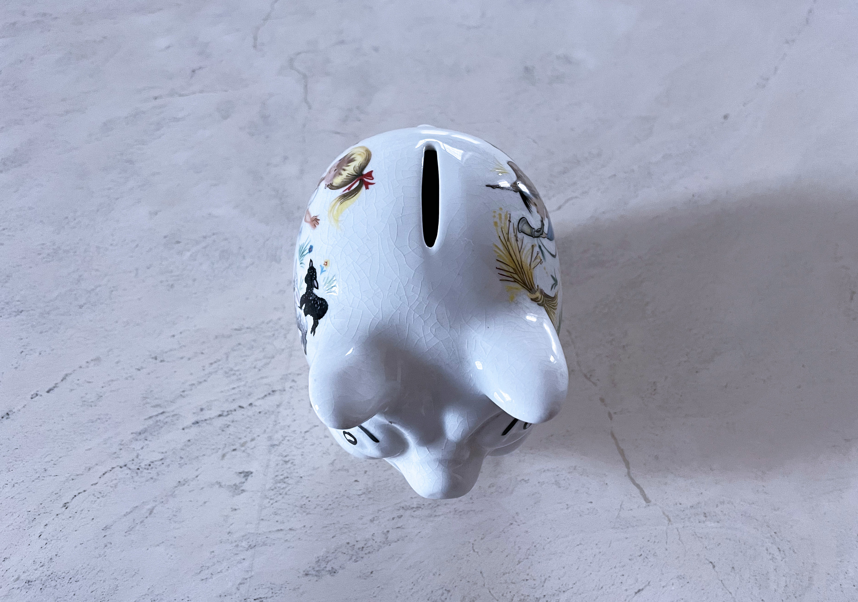 Old Foley Ceramic Piggy Bank by James Kent - Little Miss Muffet