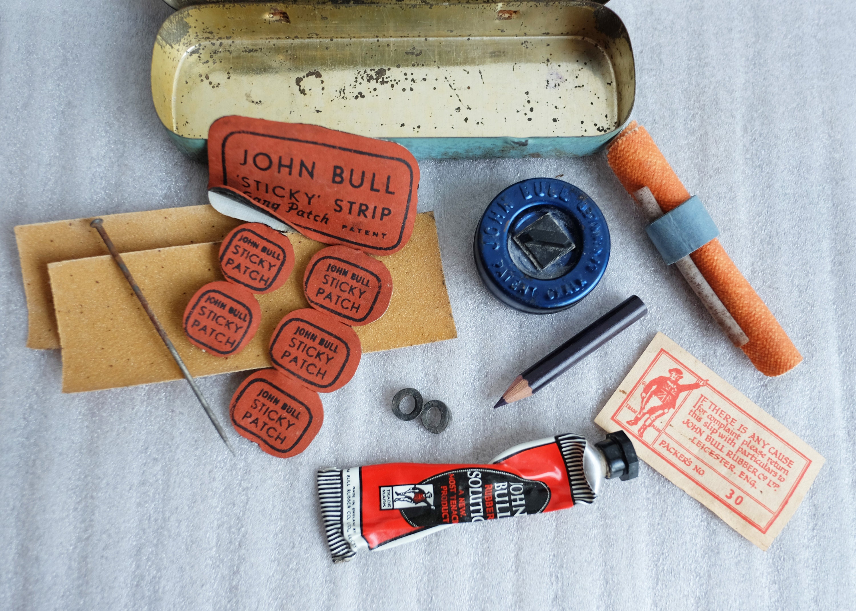 1950's John Bull Bicycle Tyre Repair Kit with Full Content Etsy