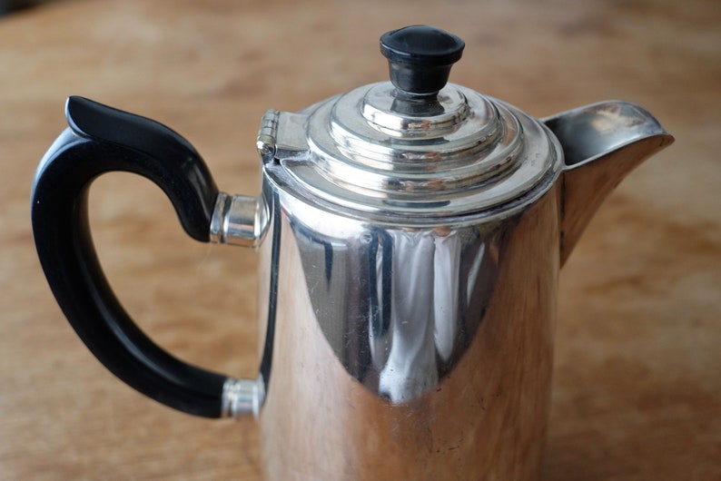 Art Deco 1920/'s English Elkington Silver Plated TeaCoffee Pot