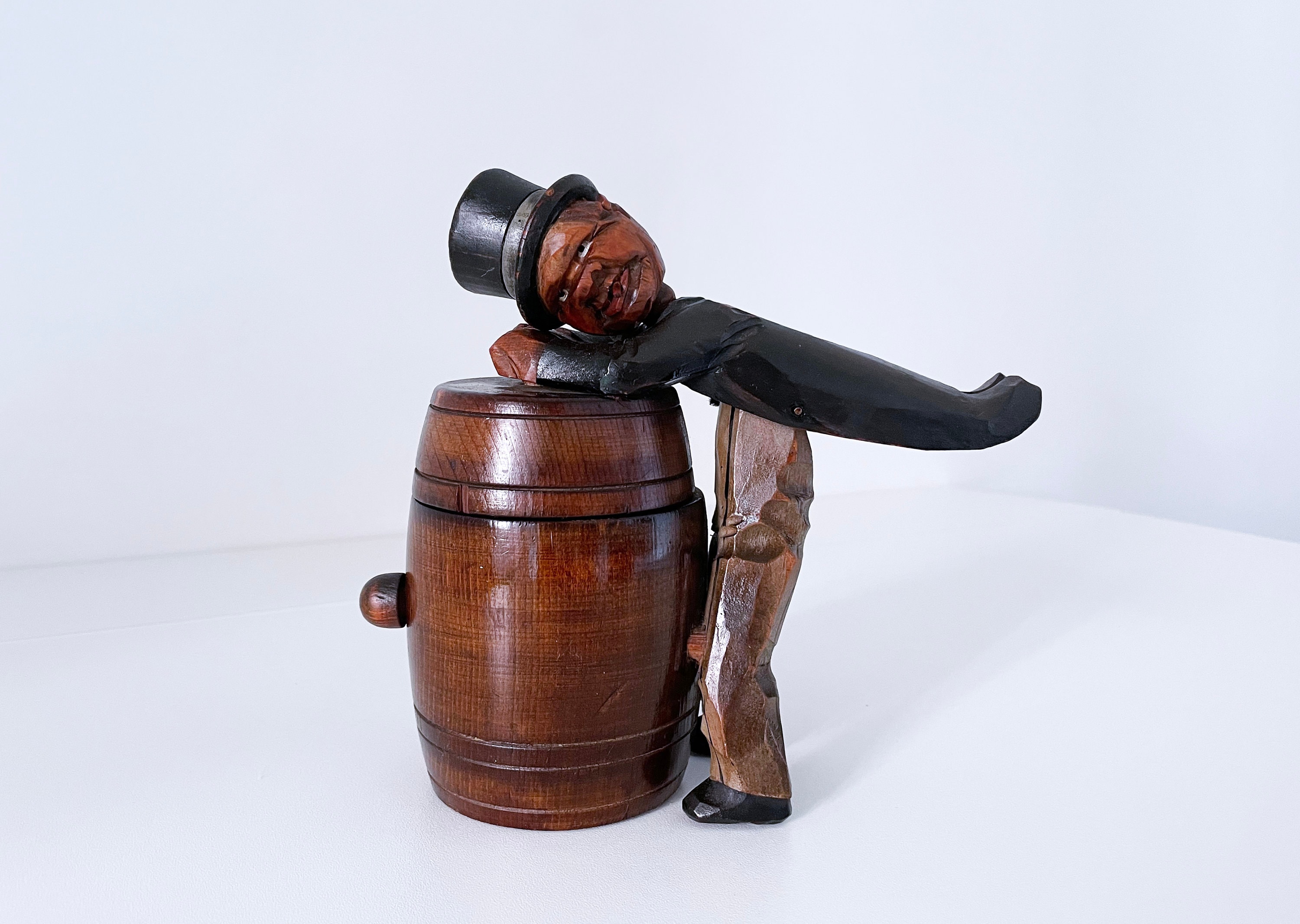 man in barrel cigarette dispenser Vintage Italy ANRI Tipped on Box Dispenser. For Sale at Ruby Lane Cigarette Barrel - Etsy -