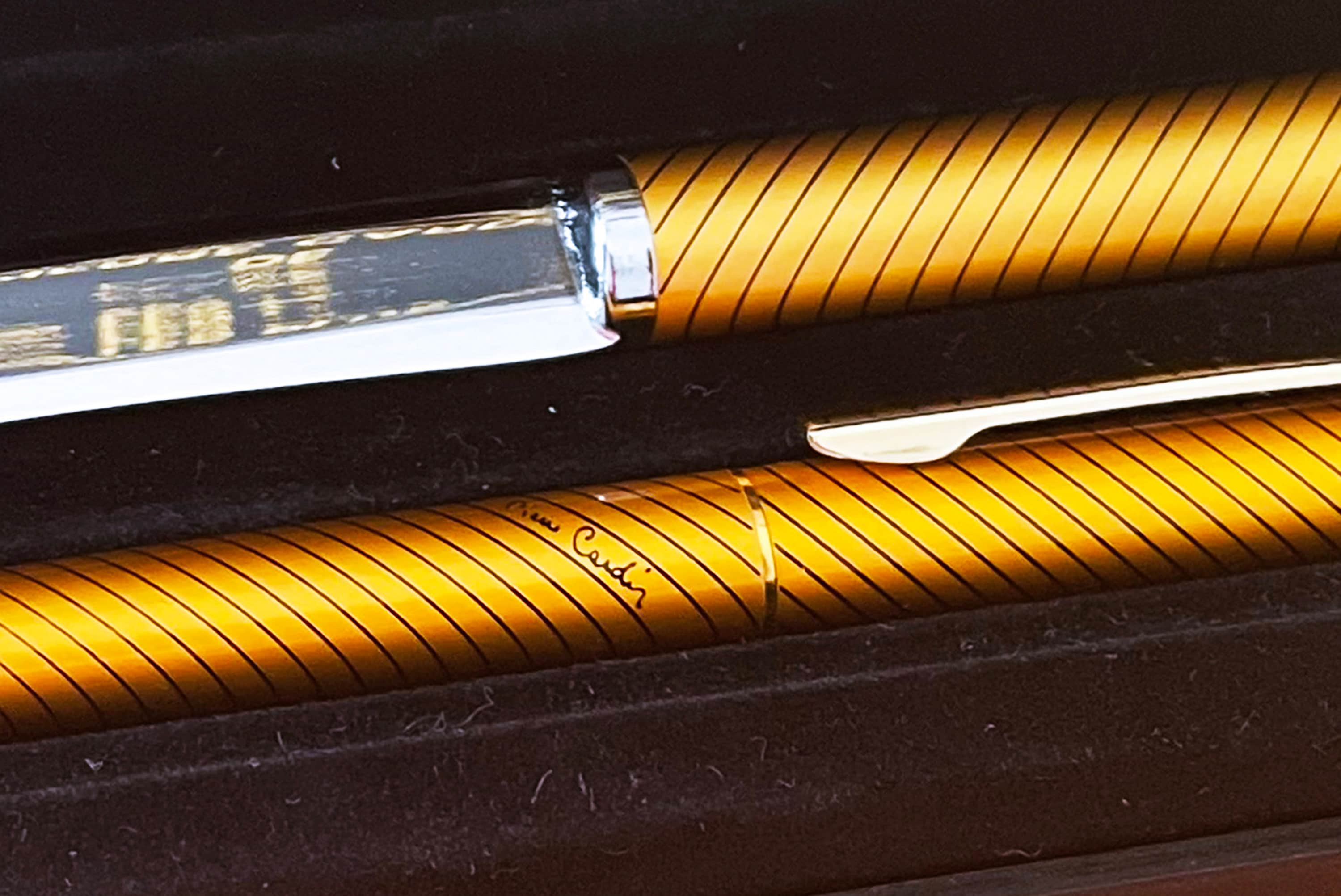 Pierre Cardin ゴールドペーパーナイフ 約10cm 1990's Pierre Cardin Gilt-metal Ballpoint Pen / Letter Knife Set