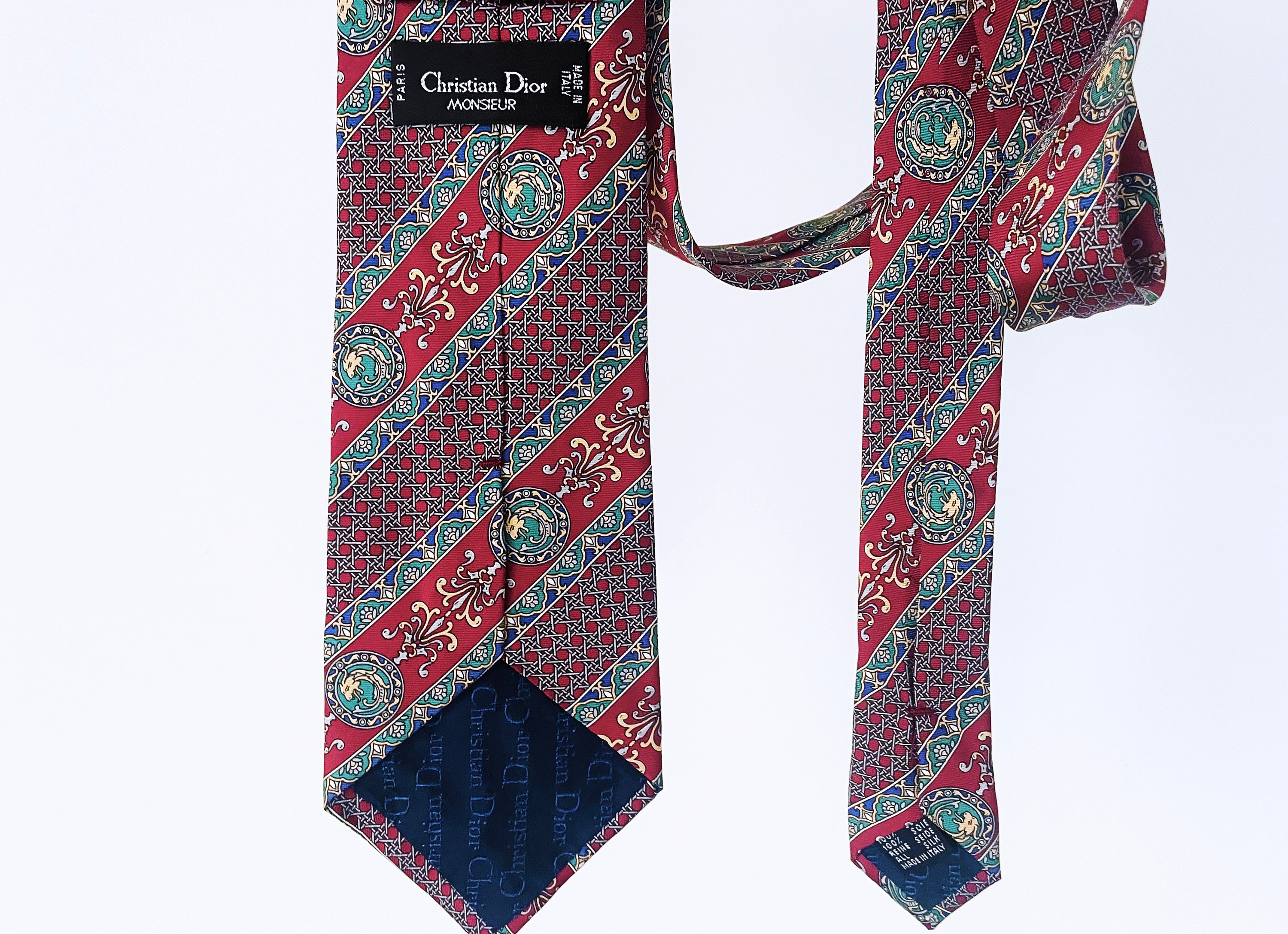 1980's Genuine Christian Dior Monsieur Tie - 100% Silk - Etsy