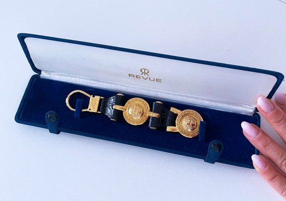 1980's Authentic Vintage Gianni Versace Medusa Medallion Key Ring