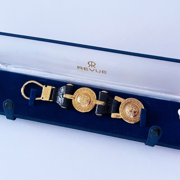 1980's Authentic Gianni Versace Medusa Medallion Key Ring