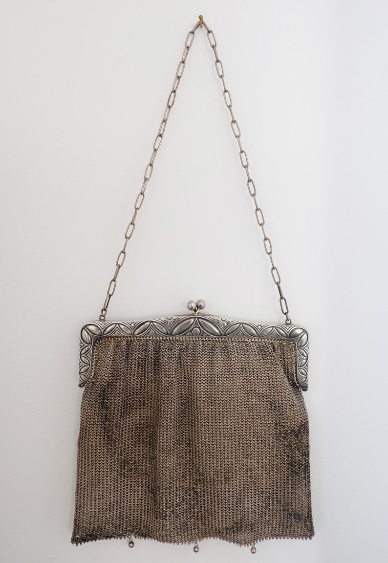 1920's Alpacca Silver Mesh Clutch Bag - Etsy UK