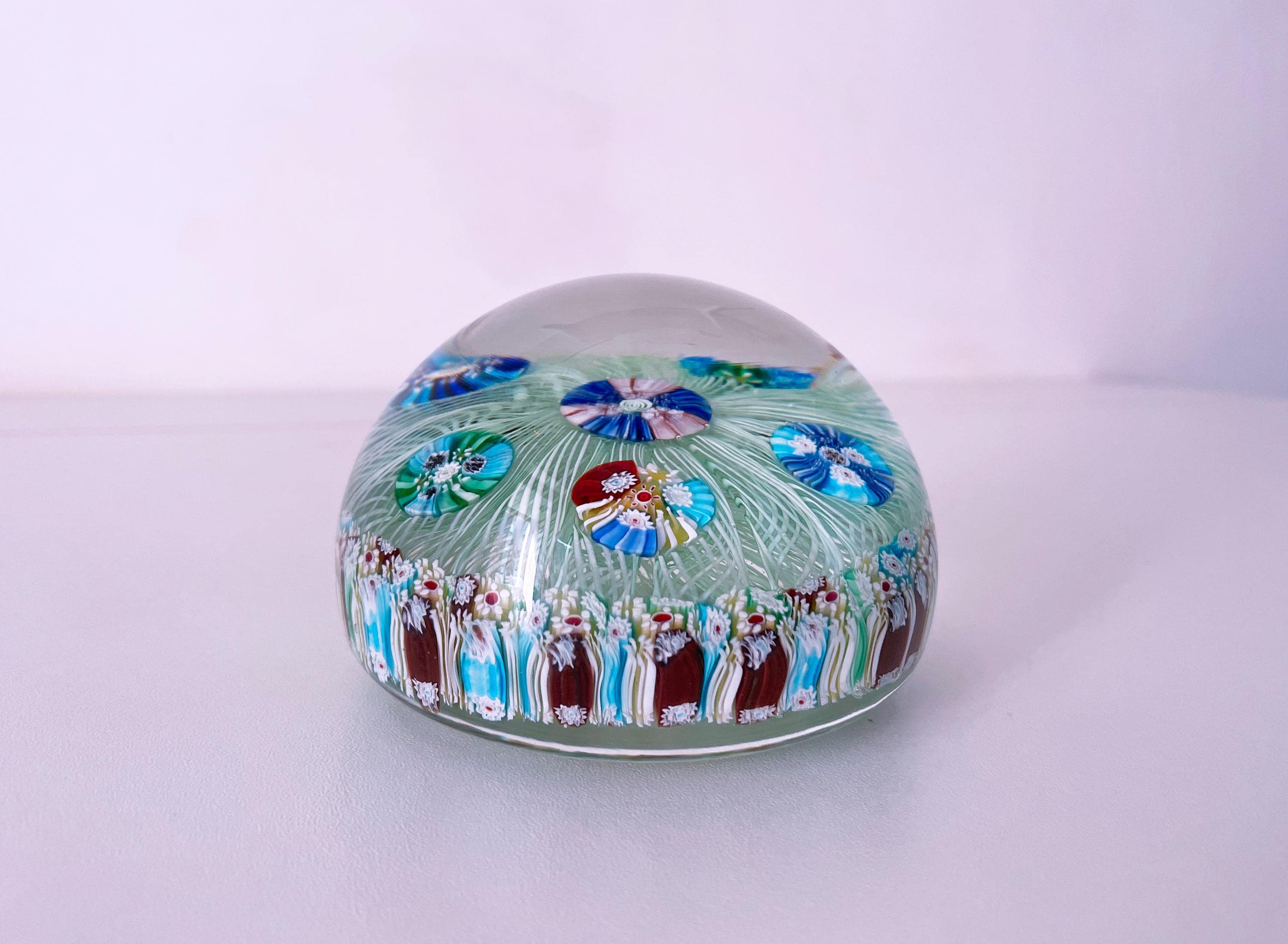 パースシャー　ペーパーウェイト パースシャー ミルフィオリ ガラス ペーパーウェイト