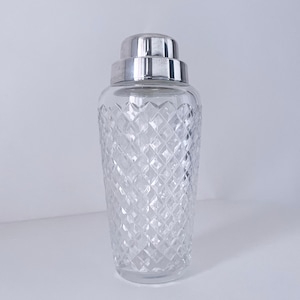 Mid Century WMF Silver Plate and Cut Glass Cocktail Shaker - 1950&#39;s