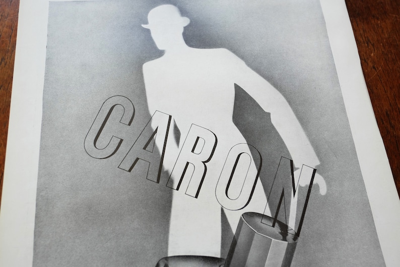 1930's Original Art Deco Double Sided French Print / Caron Cologne ...