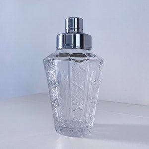 1950&#39;s Italian Mid Century Cut Crystal Cocktail Shaker