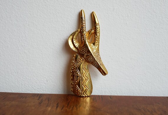 1980's French "Celine T Saxe" Giraffe Gold Plated