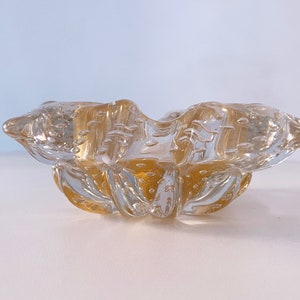 1960&#39;s Mid Century Bullicante Murano Glass Ashtray by Barovier and Toso
