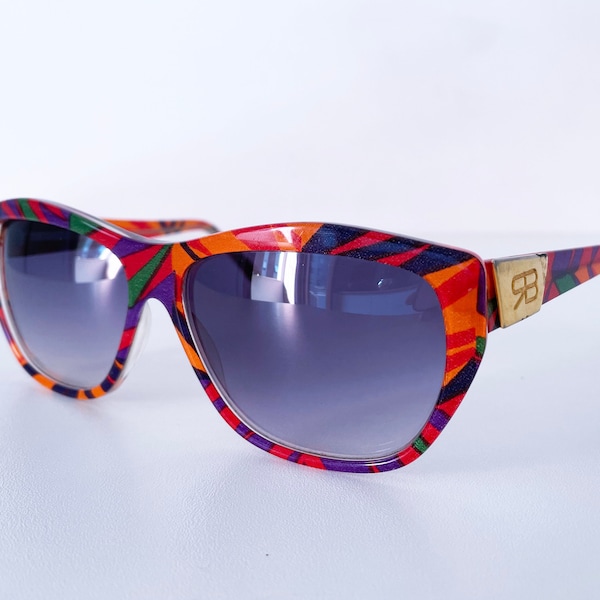 1980's Authentic Renato Balestra Multicoloured Retro Sunglasses