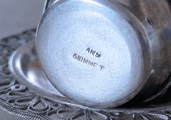 Two 1950's HOMMET Russian Silver and Filigree Cups and Saucers - Etsy