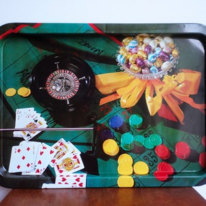 1970&#39;s Retro Casino Metal Tray by Simel