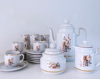 Mid Century Winterling Kirchenlamitz Bavaria Porcelain Coffee Service - set of 12
