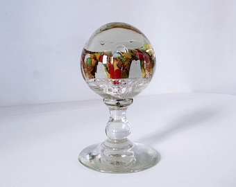Victorian Pedestal Milville Glass Paperweight c1880