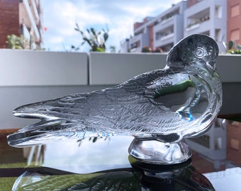 Vintage Lalique (france) Crystal PINSONS (finches) Clear & Frosted
