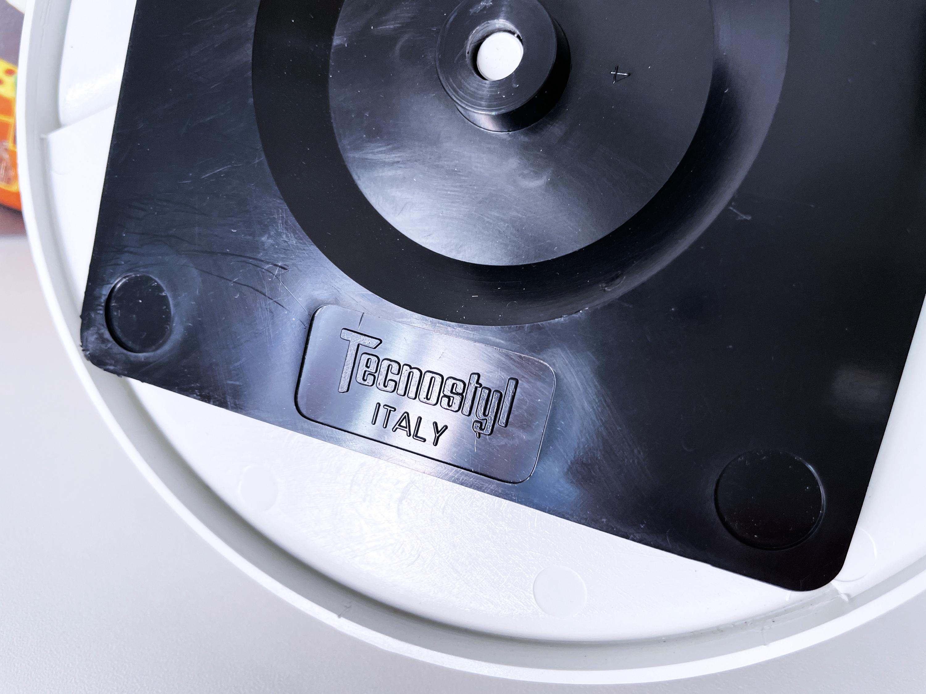 1970年代イタリア製 TECNOSTYL ホワイト 回転式デスクオーガナイザー