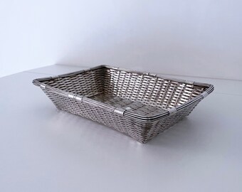 1960's Mid Century Christofle France Silver Plated Basket