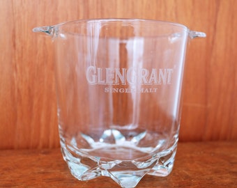 1960's Italian Glen Grant Scotch Whisky Crystal Glass Ice Bucket