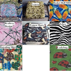 Fabric Cover STANDARD Rollator Walker Seat With The Chosen Material Leaves Zebra Shoes