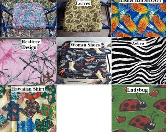 Fabric Cover STANDARD Rollator Walker Seat With The Chosen Material Leaves Zebra Shoes