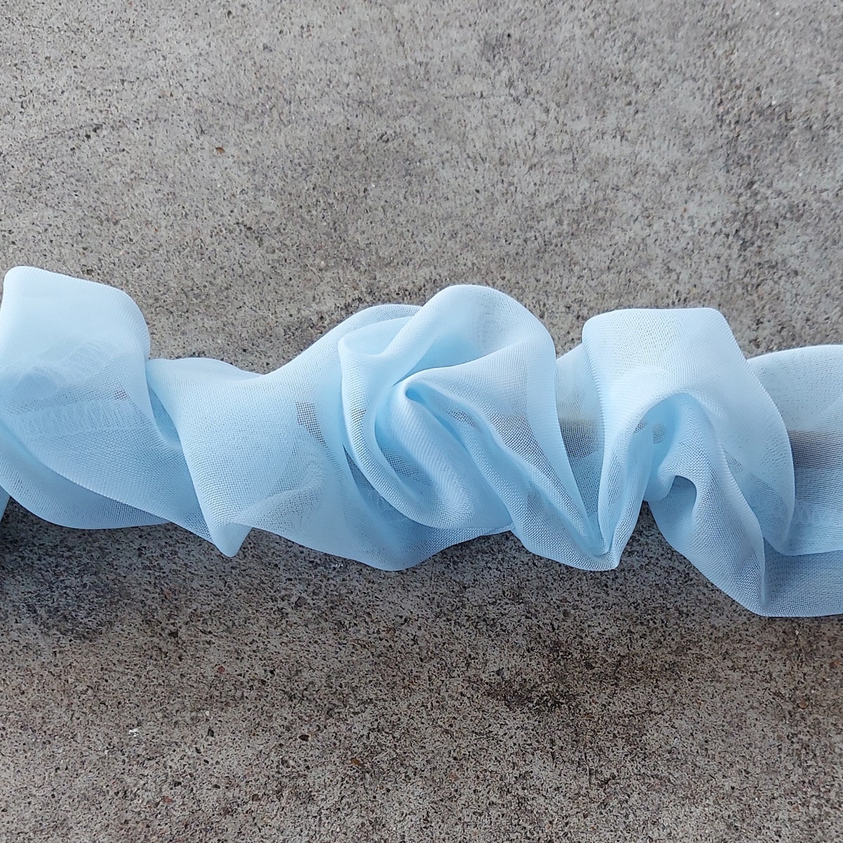 Transparent Fabric Cover Lamp Chain Cable Cord | Light Blue