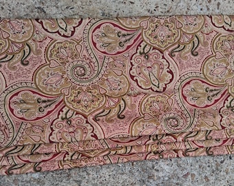 Paisley (#EBRT4-4847) Faux/Nonfunctional/Stationary Roman Shades Window Valance, Made to Order