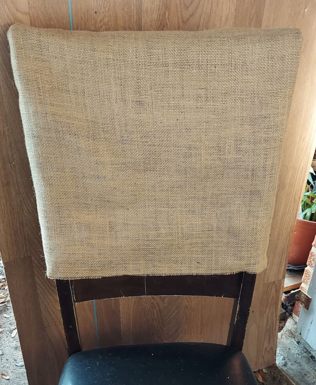 Burlap, Chair Back Cover Caps Chair Back Topper Etsy