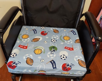 Wheelchair Seat Cushion Cover, With The Chosen Sports Fabric and Foam