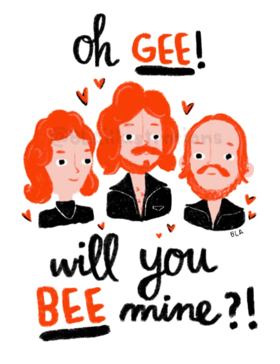 DIGITAL DOWNLOAD BEEGEE Valentine, Love, Valentine Card, Hearts.
