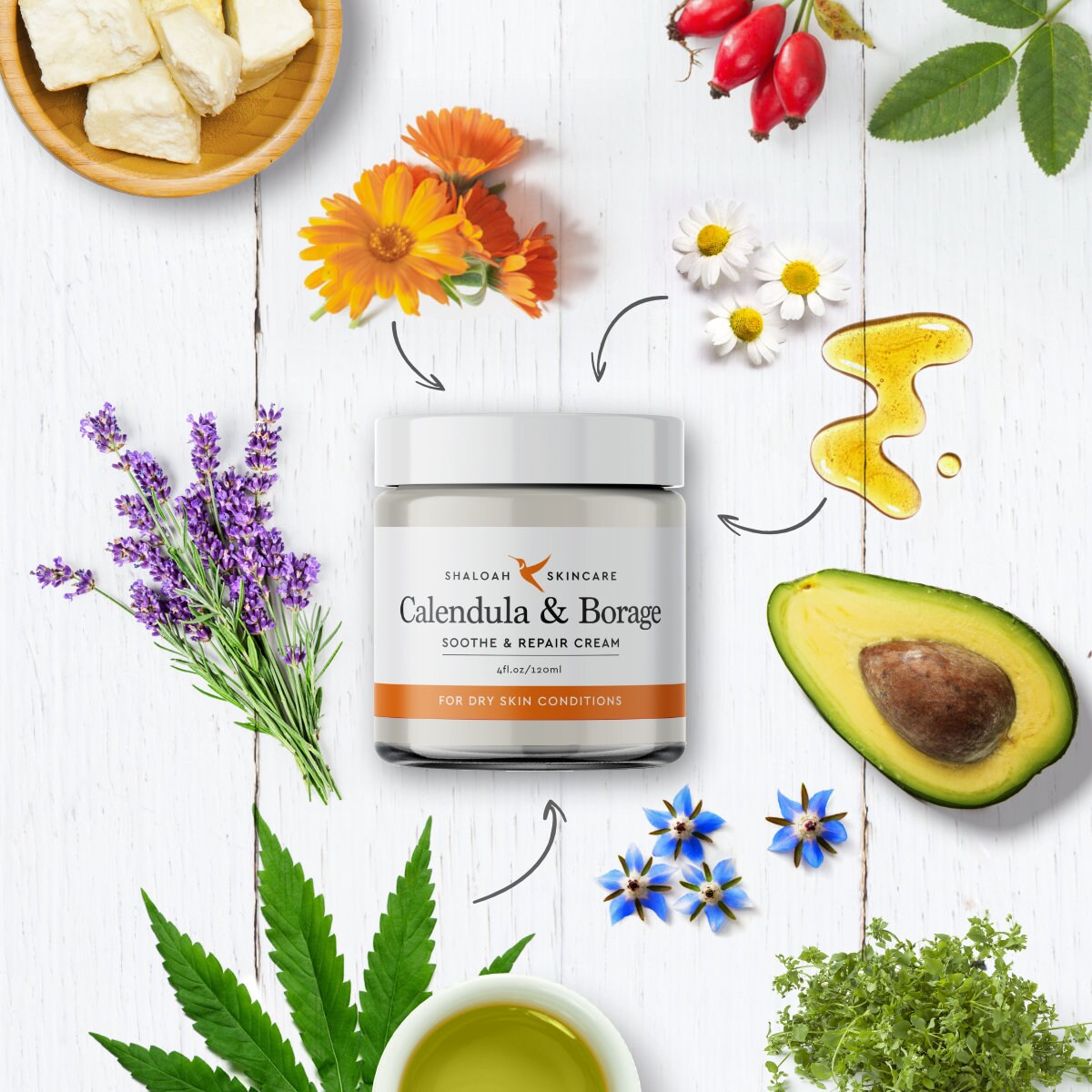 Eczema and Dry Skin Repair Cream Calendula Cream Borage Etsy UK