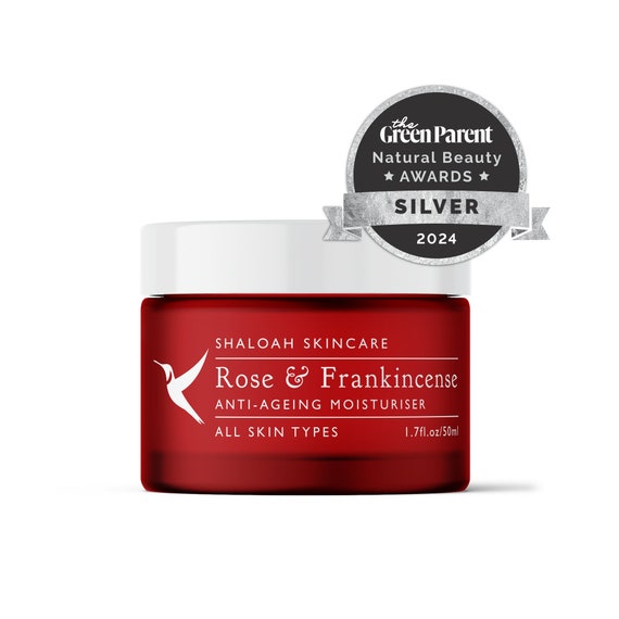Anti-ageing Face Cream, Rose and Frankincence Natural Moisturiser, Luxury Organic Skincare Products, Romantic Gift for Her, Self Care Gifts
