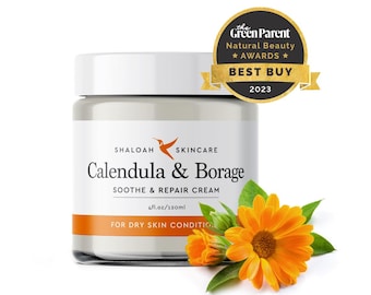 Calendula Cream for Dry and Sensitive Skin, Natural Gentle Moisturiser, Eco-Friendly Skincare, for Babies over 3 Months, Children and Adults