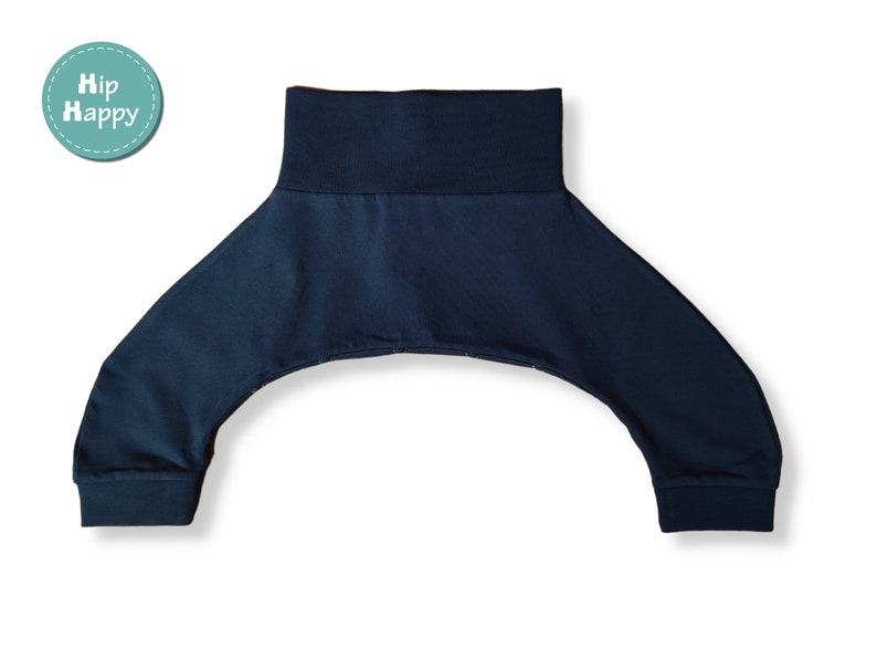 Pavlik Pants for use with Pavlik Brace, hip dysplasia, hips, cotton elastane pants, cotton, snaps. image 1