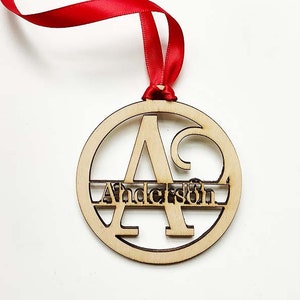 Custom Initial and Name Ornament