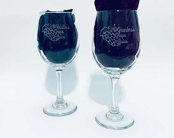 Personalized Laser Etched 20oz Wine Glass