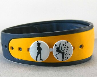 Peter Pan and Tinkerbelle Silhouette Magic Band Charms, Magic Band Decals, Disney World Vacation