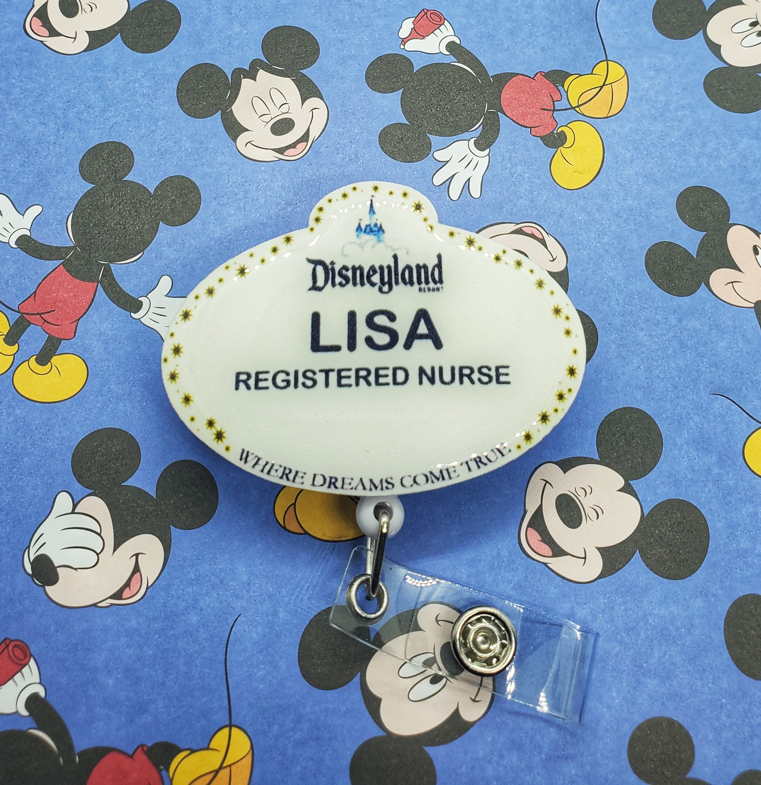 Customized Disneyland Badge Reel Name Tag, Disneyland Lapel Pin, Disneyland  Badge, Disneyland Button, Nurse Badge Reel, Badge Holder 