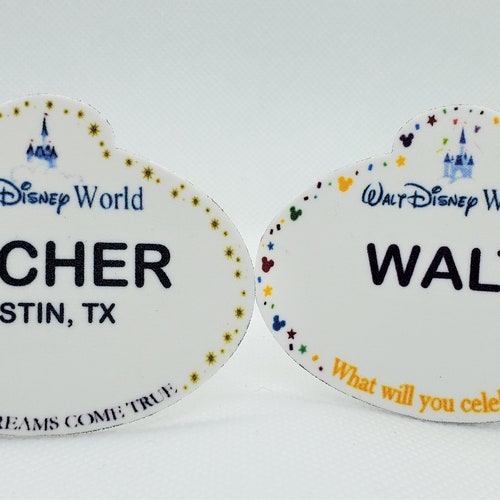 Customized Disney World Cast Member Name Tag Disney World - Etsy
