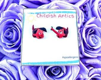 Pinocchio Earrings, Classic Mickey, Disney Stud Earrings, Disney Jewelry, Disney Necklace, Hypoallergenic