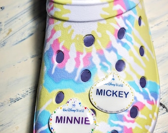 Disney World Inspired Custom Name Tag Croc Charm – Personalized Cast Member Style Shoe Charm
