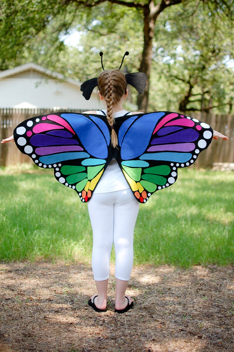 Rainbow Monarch Butterfly Wings Costume Ages 6 Months to Adult | Etsy