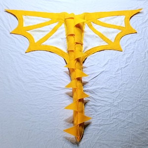 Dragon Wings and Tail Basic Golden Yellow Kids Age 4 to Adult