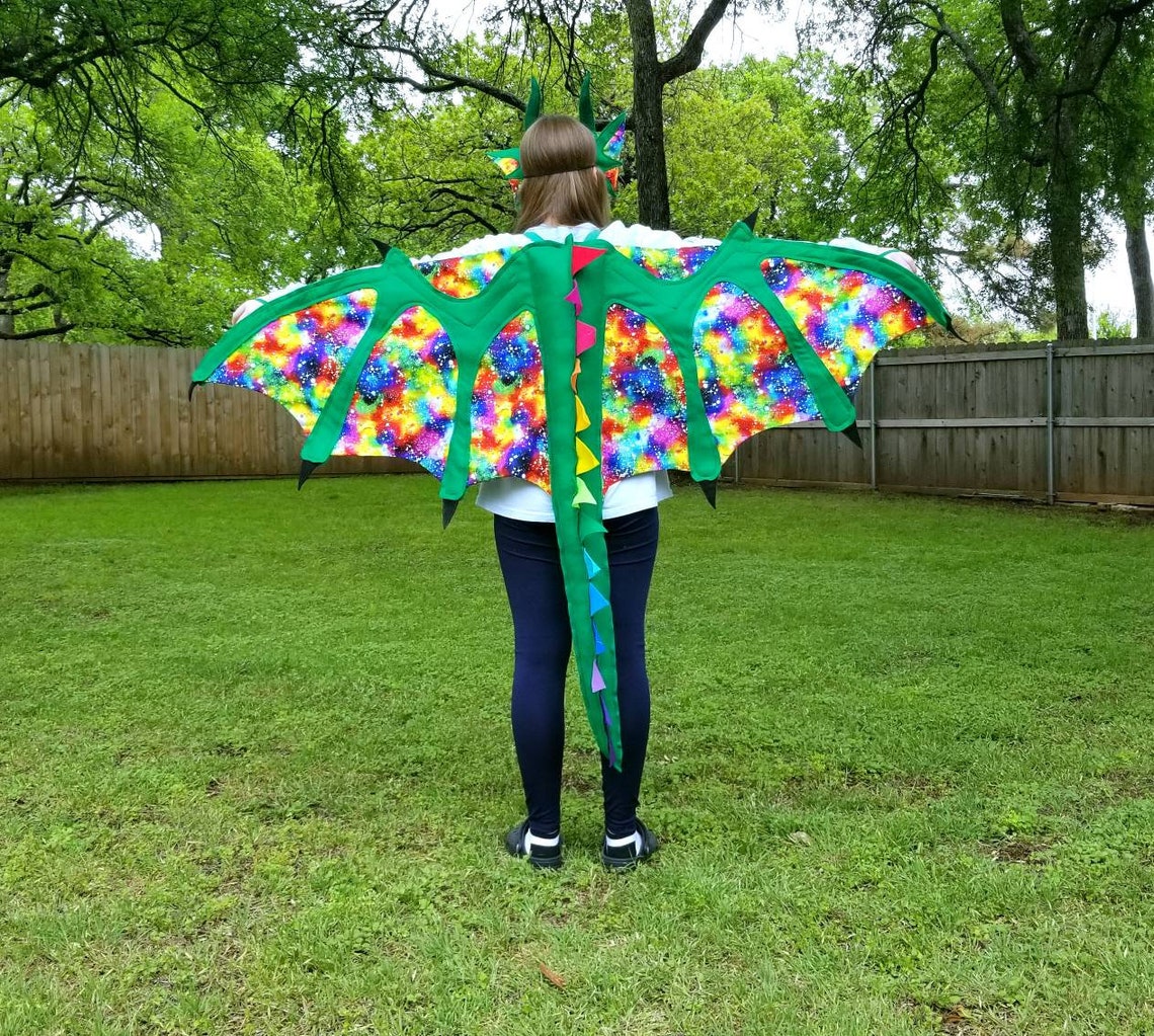 Dragon Wings of Fire Inspired RainWing Costume Kids Ages 4 to Etsy
