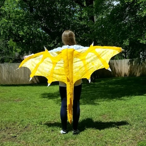 Dragon Wings and Tail Premium Sunny Yellow Kids Age 4 to Adult