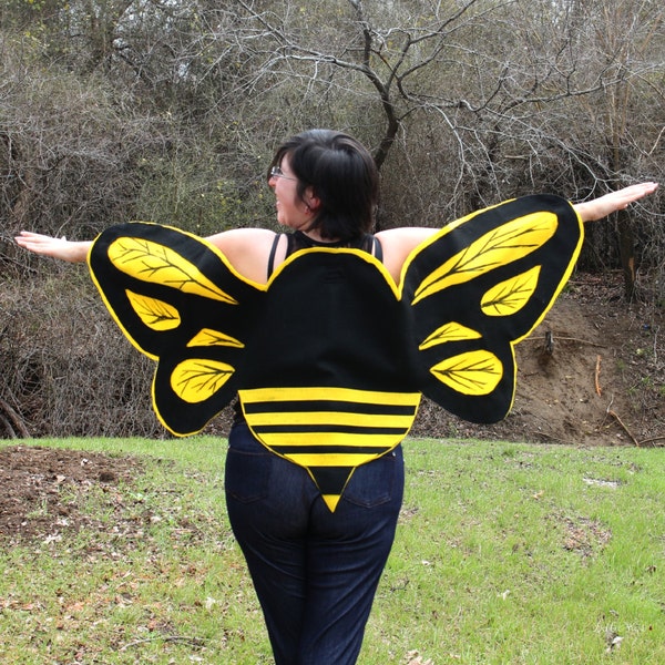 BumbleBee Wings Costume Kids Ages 1 to Adult