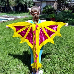 Dragon Wings Costume Yellow Ages Kids 1 to Adult