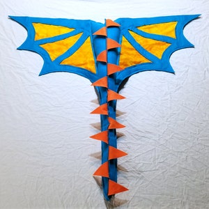 Dragon Wings and Tail Basic Teal Orange  Kids Age 4 to Adult
